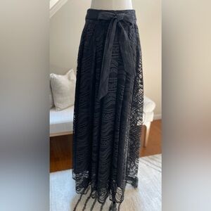 Gracia Black lace maxi skirt size Med